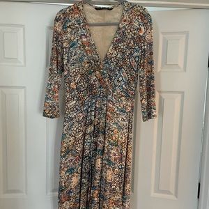 Fun patterned Peruvian Connection midi dress